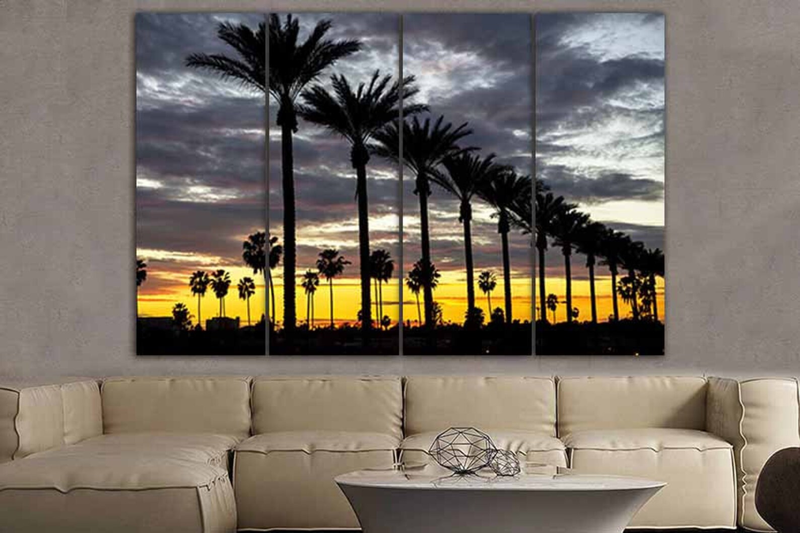 California Print Large Canvas Set California Wall Art City Etsy