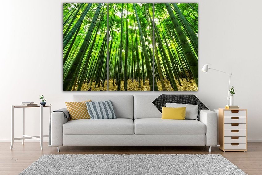 Bamboo Forest Bamboo Trees Bamboo Canvas Bamboo Print Trees in - Etsy