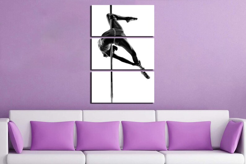 Pole Dance Wall Art Canvas Acrobat Decor Striptease Art Pole Etsy