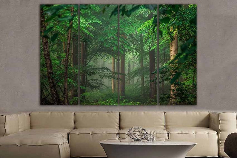 Forest Canvas Forest Print Forest Décor Landscape Art Forest | Etsy