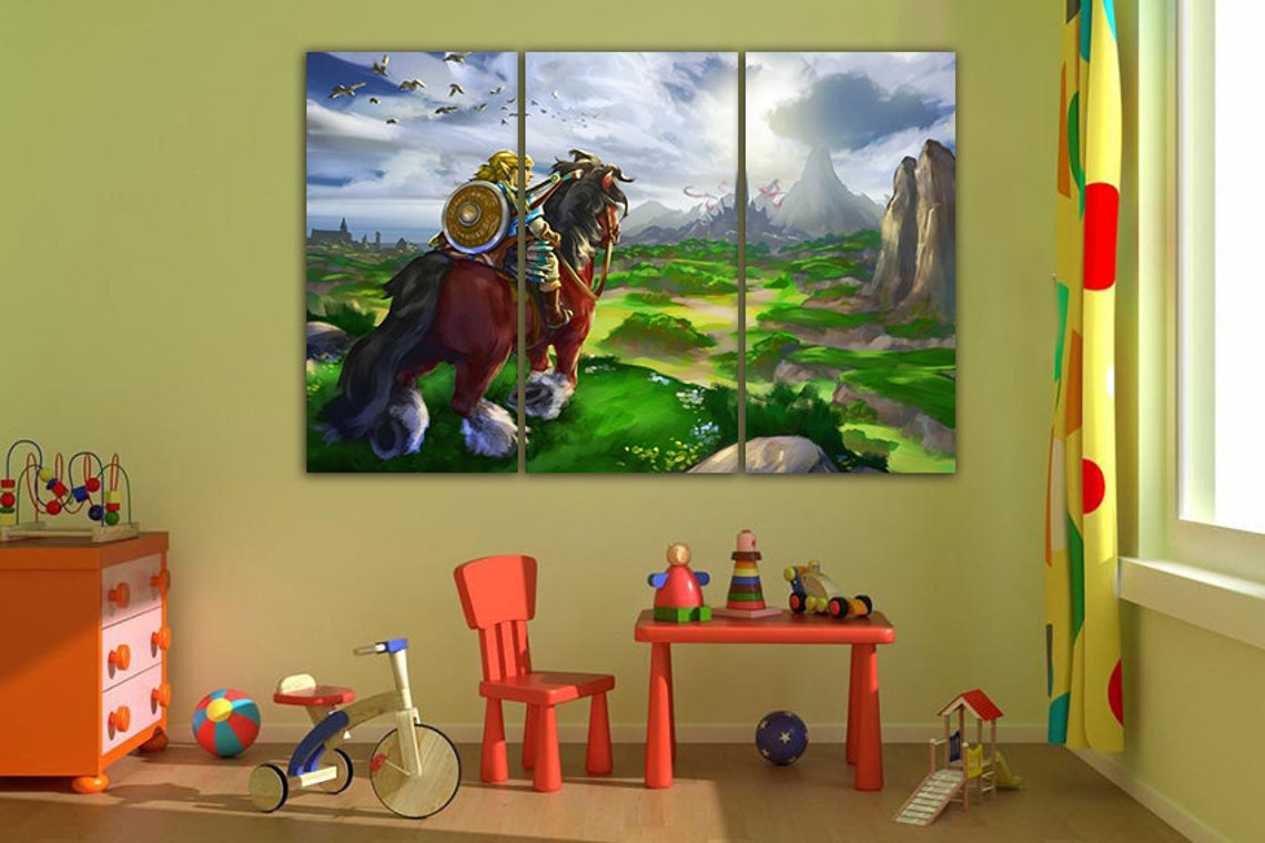 Legend of zelda Wall art canvas Zelda wall art Zelda poster | Etsy