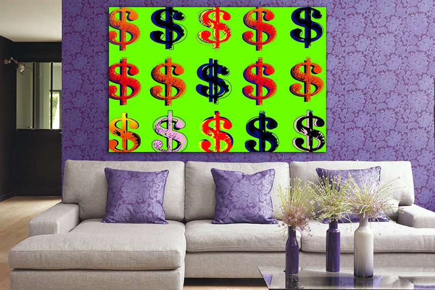 Dollar Canvas Money Wall Art Dollar Sign Symbol Wall Street Etsy UK