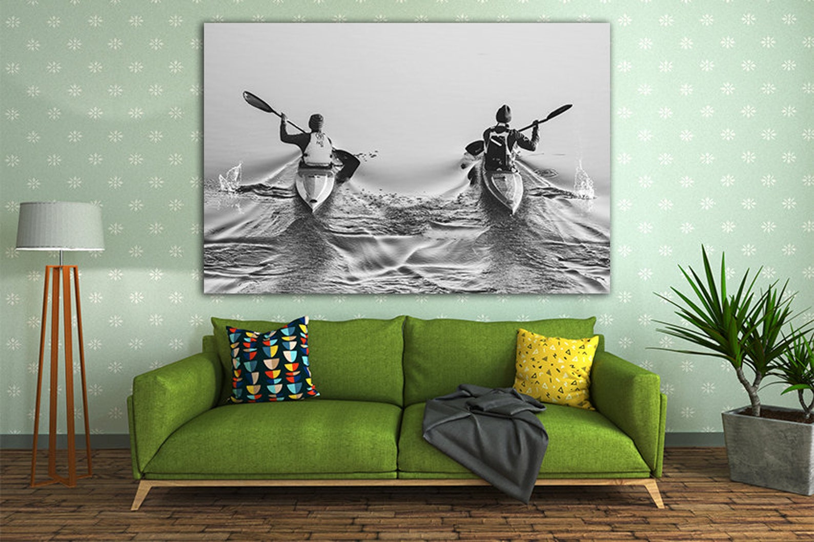 Rowing Wall Art Canvas Sport Décor Rowing Canvas Canoe Print Etsy