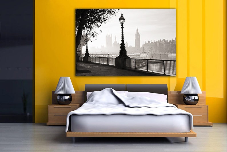 London print Large canvas art City wall art London décor | Etsy