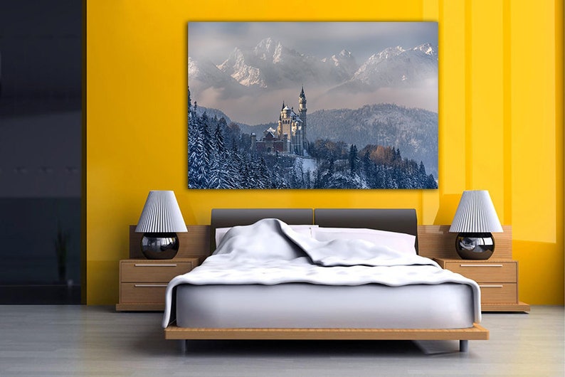 Neuschwanstein art Germany canvas Germany wall art Germany d\u00e9cor Castle Germany Landscape home art Neuschwanstein Bavaria print Castle art