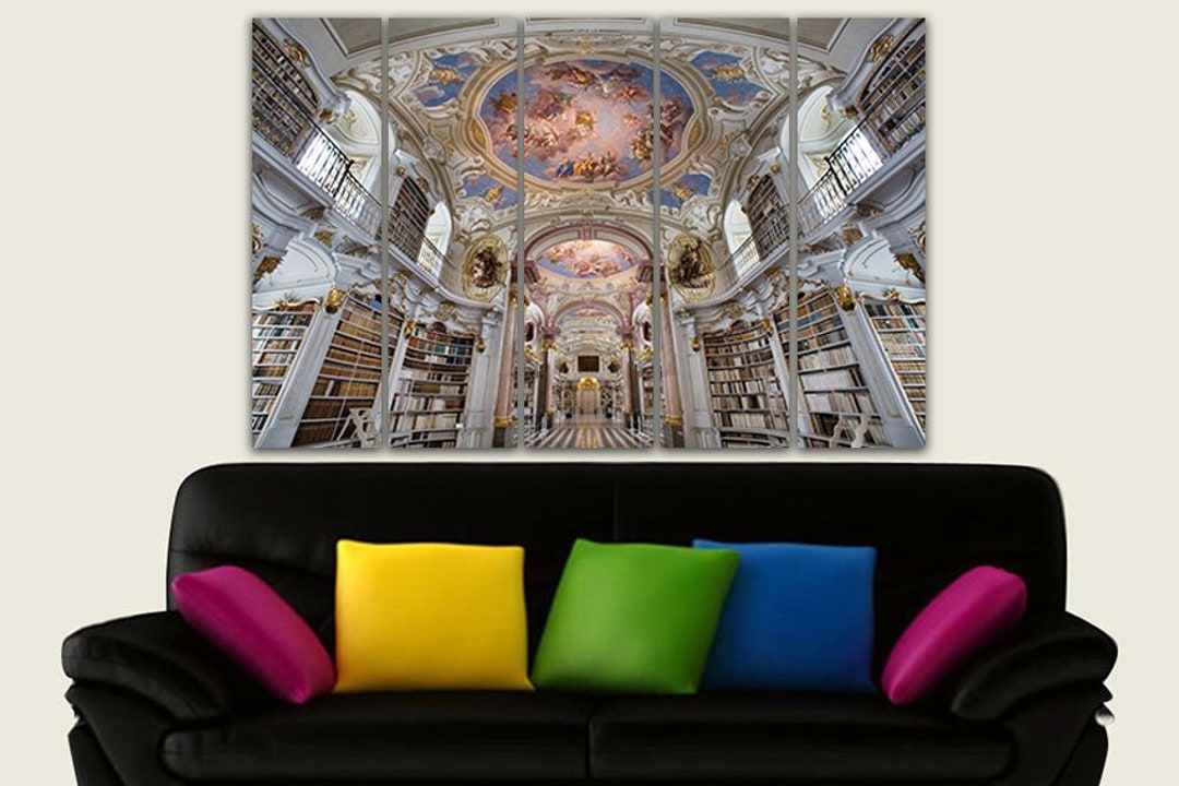 Library Canvas Print Library Décor Austria Wall Art Books Wall Decor ...