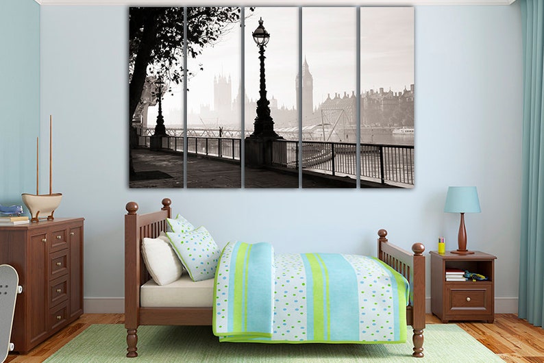 London print Large canvas art City wall art London décor | Etsy