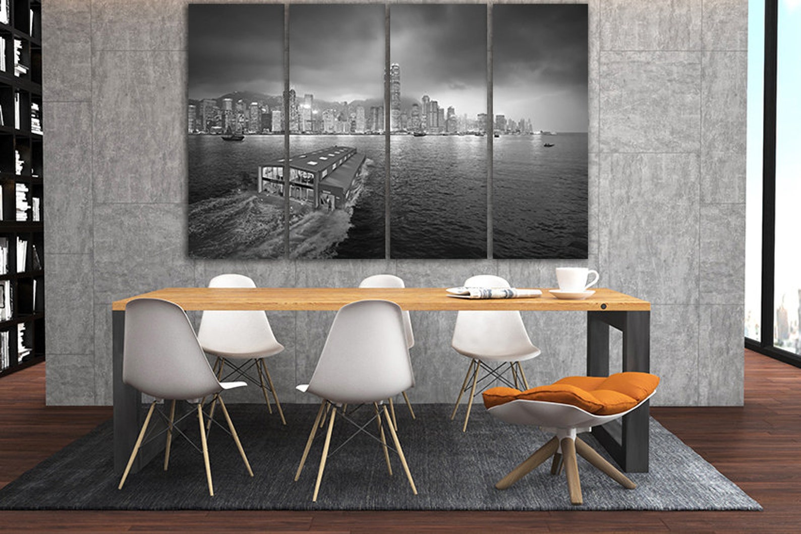 Hong Kong Canvas Hong Kong Decor Hong Kong Print City Wall Art Etsy