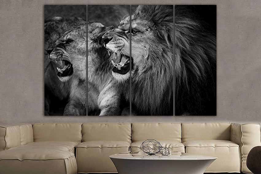 Lion canvas Lion print Lion head Lioness art Animal decor Lion | Etsy