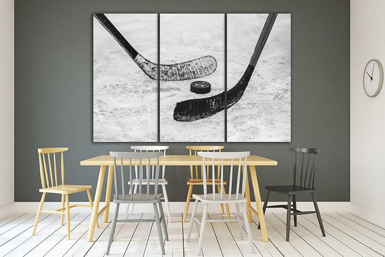 Hockey Canvas Hockey Art Ice Rink Print Hockey Stick Hockey Wall Decor Winter Sport Hockey Gift Sport Photo Hockey Poster Kids Room Decor