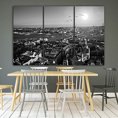 Istanbul canvas Istanbul print City wall art Istanbul décor Istanbul art Turkey print Turkey art Turkey shops poster Europe wall art Gift décor