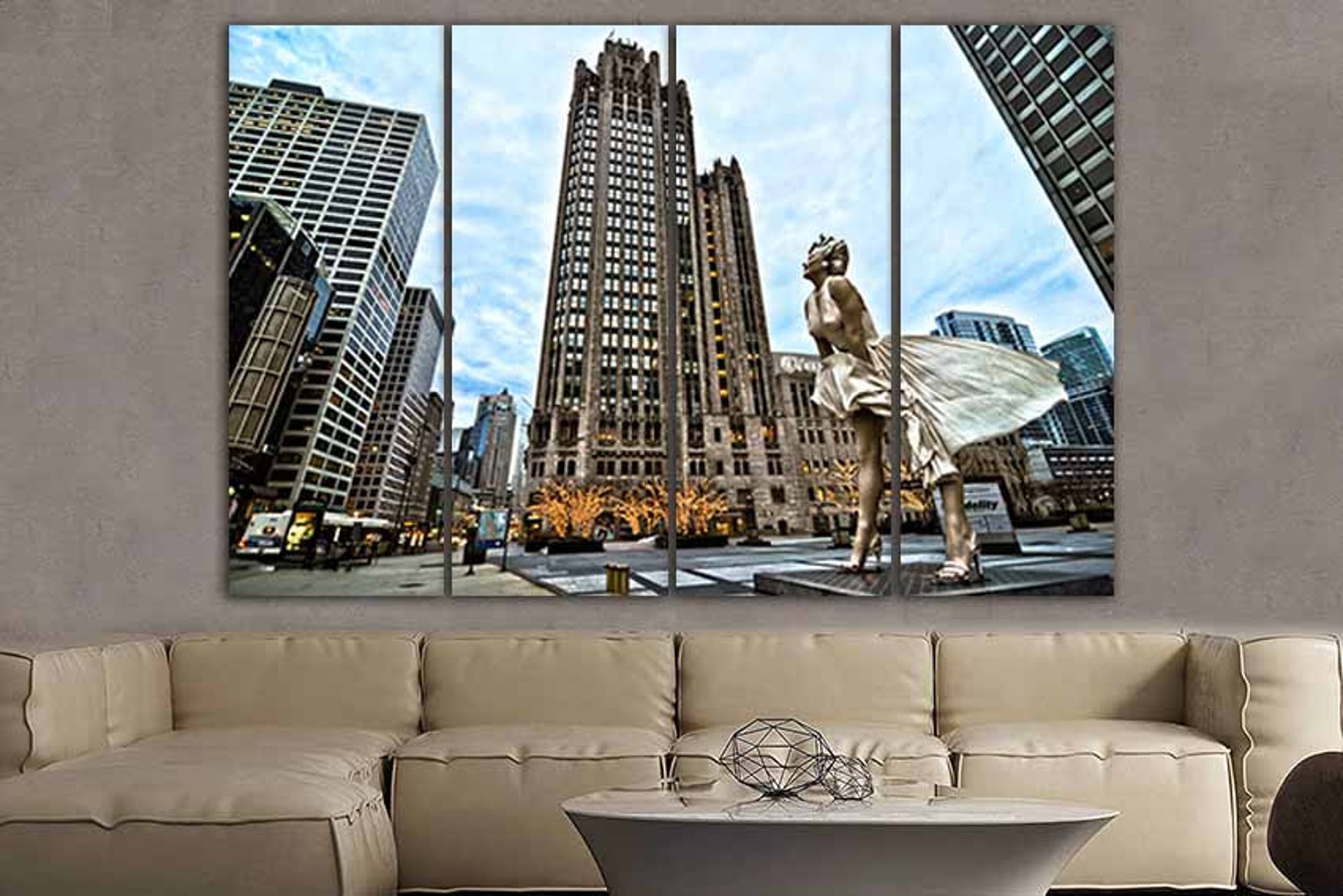 Wall Art Canvas Chicago City Wall Art Chicago Home Art Chicago Etsy