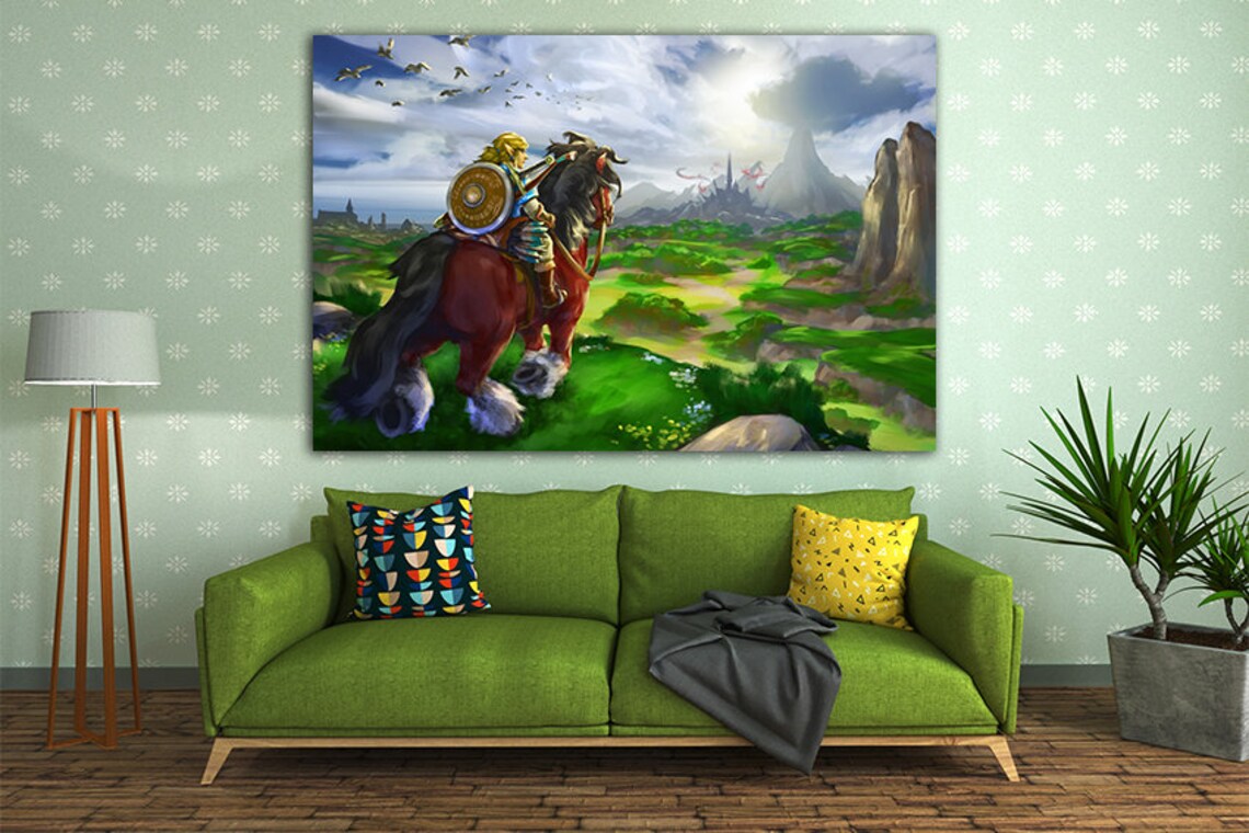 Legend of zelda Wall art canvas Zelda wall art Zelda poster Etsy