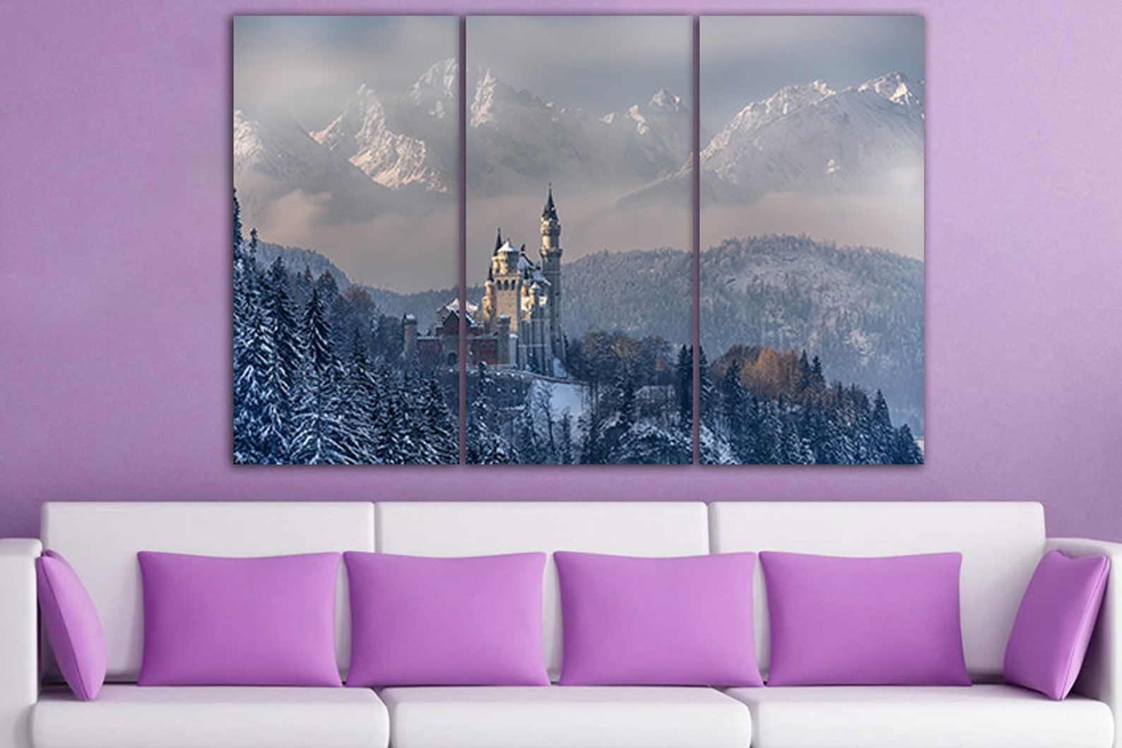 Neuschwanstein Art Germany Canvas Germany Wall Art Germany Etsy