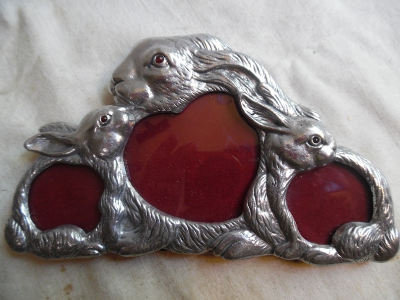 Vintage Rabbit Frame For 3 Photo Arthur Court