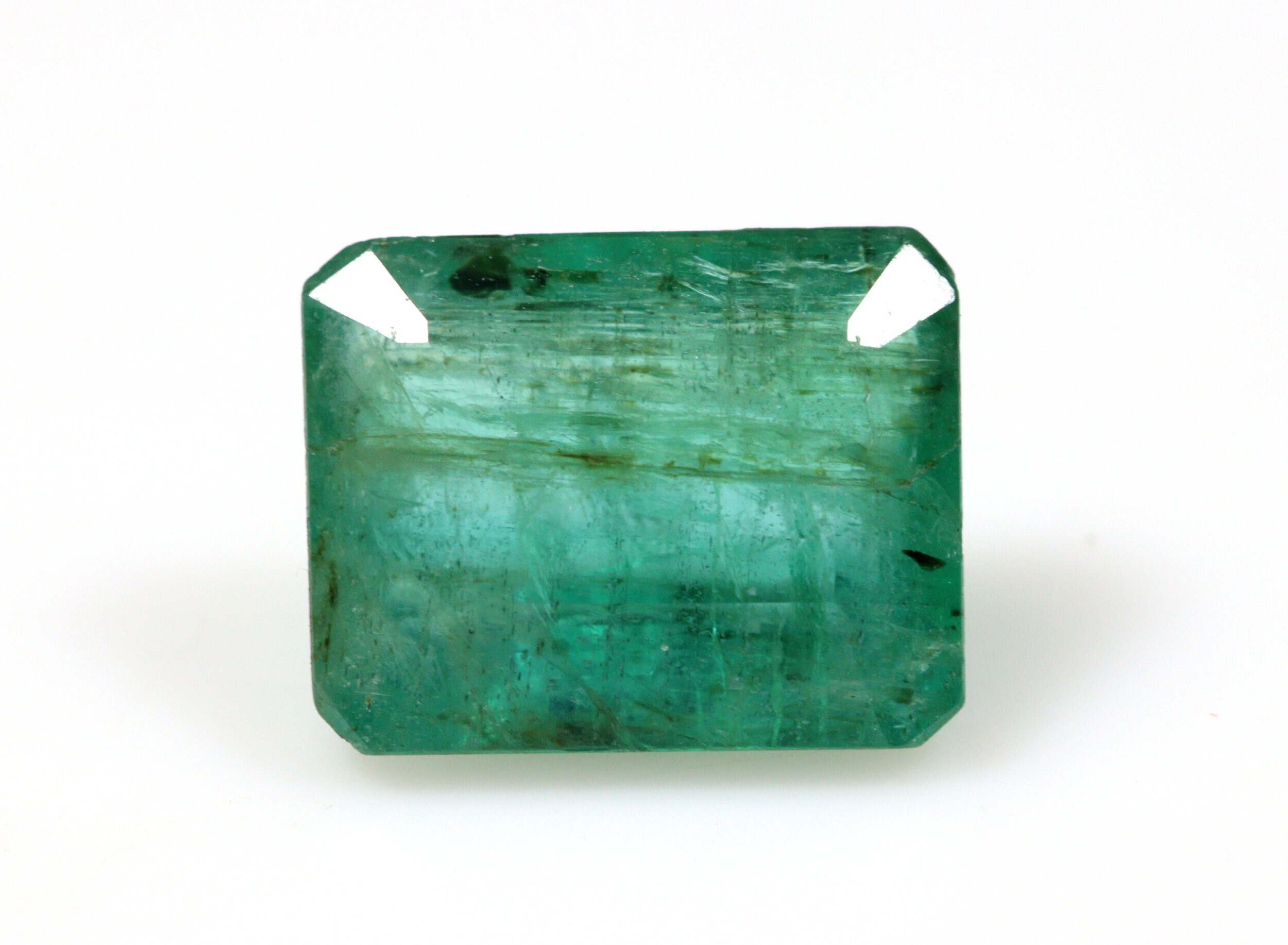 Natural Zambian Emerald Faceted Gemstone Rectangle Shape Emerald Loose Gemstone Ring Size Emerald Gemstone 3.24 Ct 10x6x5 MM