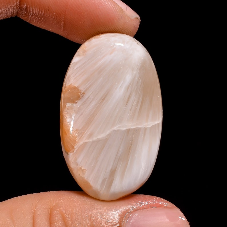 32X20X7 mm AK-229 Beautiful Top Grade Quality 100/% Natural Pink Scolecite Oval Shape Cabochon Loose Gemstone For Making Jewelry 31 Ct