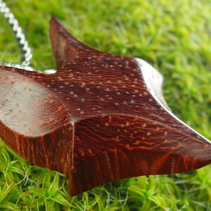 Fox Necklace, Totem Fox, Nature Pendant, Wooden Necklace, Fox jewelry, Hand carved, Animal Totem, Vegan gift, modern necklace image 2