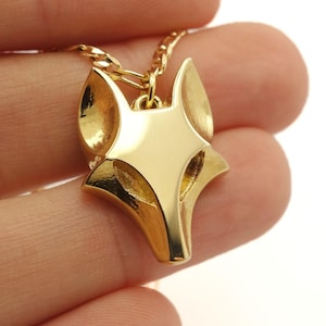 Gold Fox Necklace: Minimalist Animal Charm Jewelry