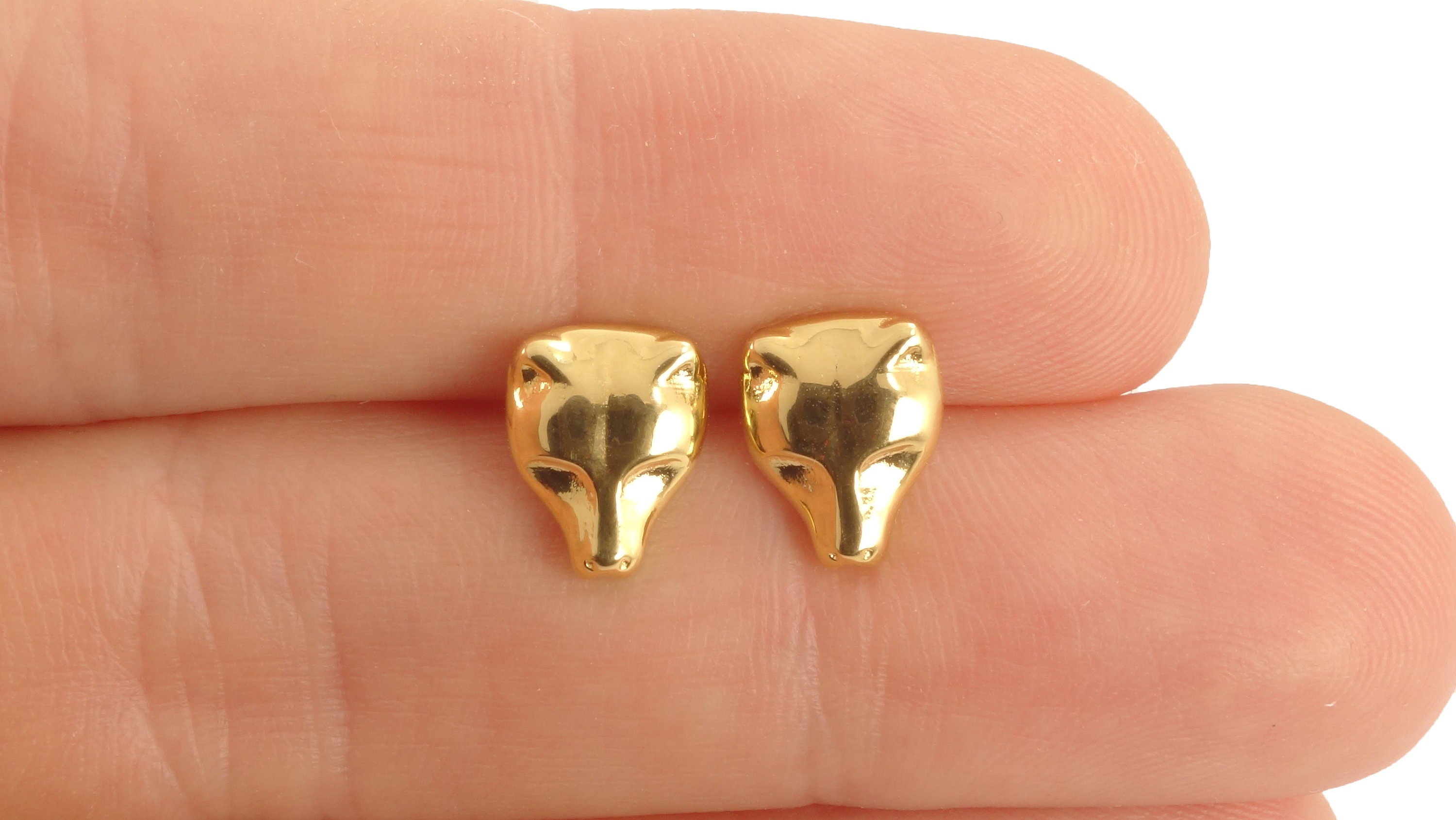Gold Bear Stud Earrings Grizzly Bear Stud Earring Jewelry Etsy UK