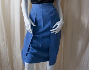 vintage blue skirt | size small | made in france