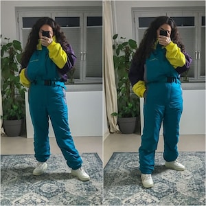 vintage snowsuit ski suit | Sergio Tacchini | unisex winter suit | size large / extra large | one piece overall
