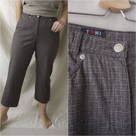 90s vintage Toni Dress Sportiv pantalon petite talla pequena pantalon marron con bolsillos Etsy Mexico