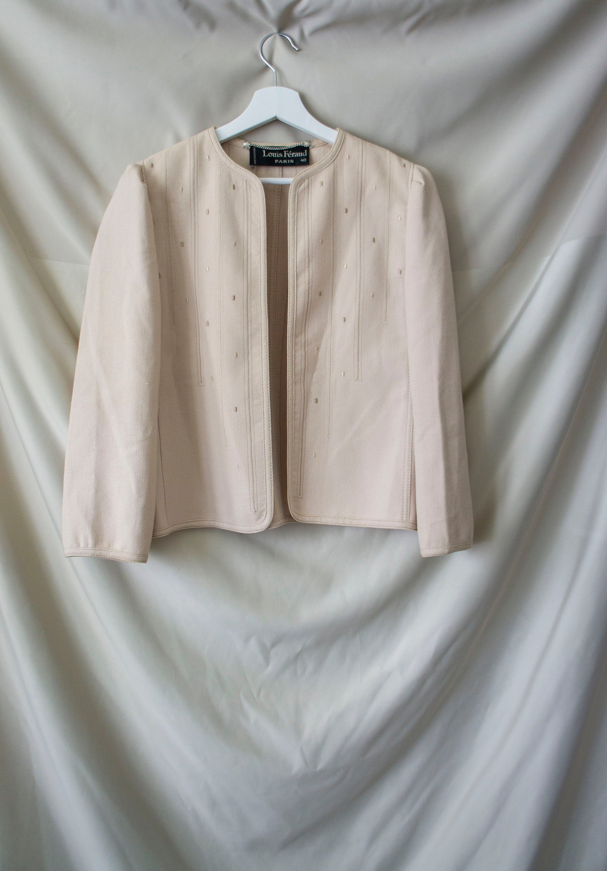 cream beate blazer