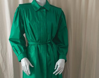【激レア】◎90s◎Vintage◎ロングコート◎緑◎ピーチスキン◎雰囲気抜群◎ 80s 90s Angela Luz Khaki Green Long Oversized Wool Blend Trench