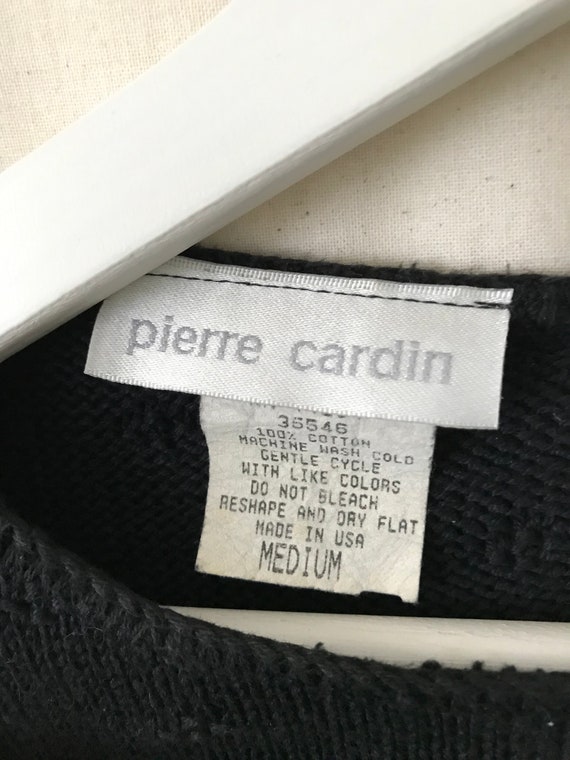 90s vintage | Pierre Cardin | designer knit sweat… - image 4