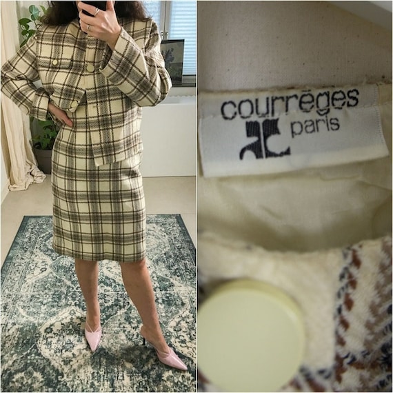 80s vintage | Courrèges Paris | designer wool two… - image 1