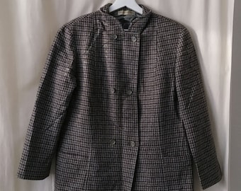 vintage | Paola Antonini | wool check coat | double breasted blazer | size medium - large | Made in Italy | high quality