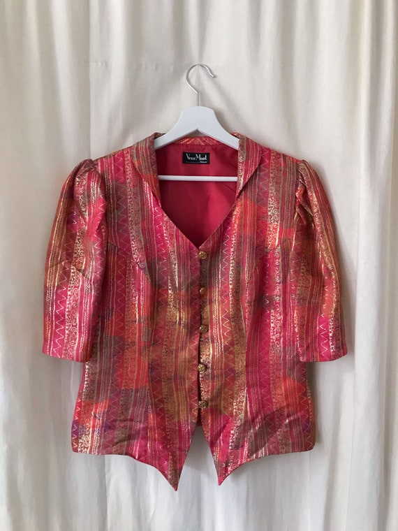 vintage | Vera Mont France | puff sleeve blouse |… - image 6