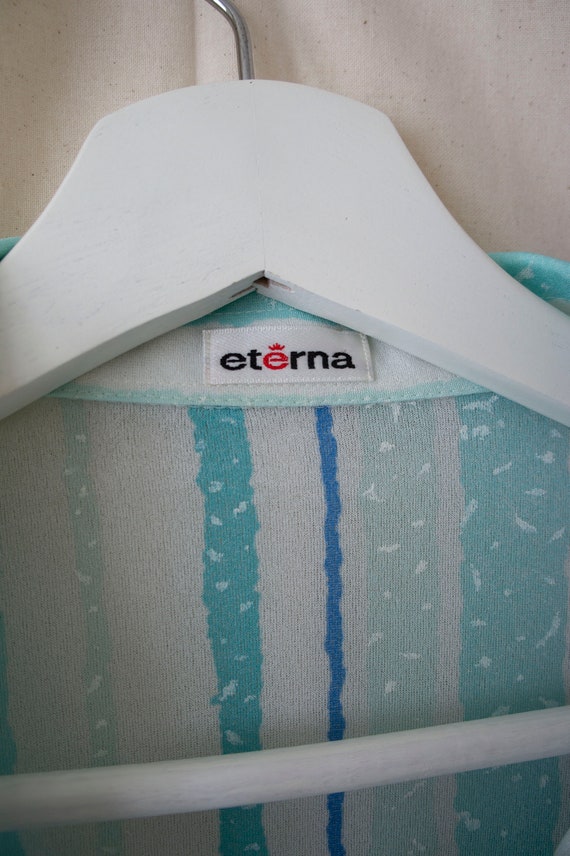 70s 80s vintage | Eterna | see-through blouse | s… - image 3