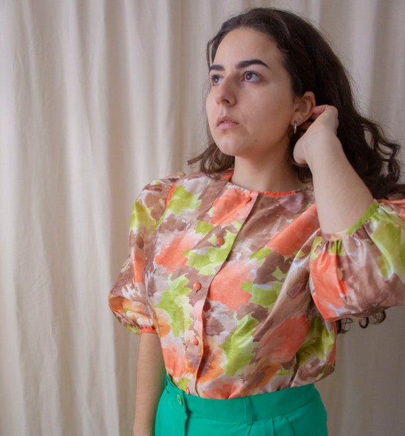 vintage 30s 40s style | handmade blouse shirt | p… - image 3