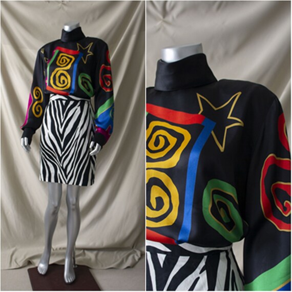 Vintage 80s 90s Designer Blouse Louis Feraud Size