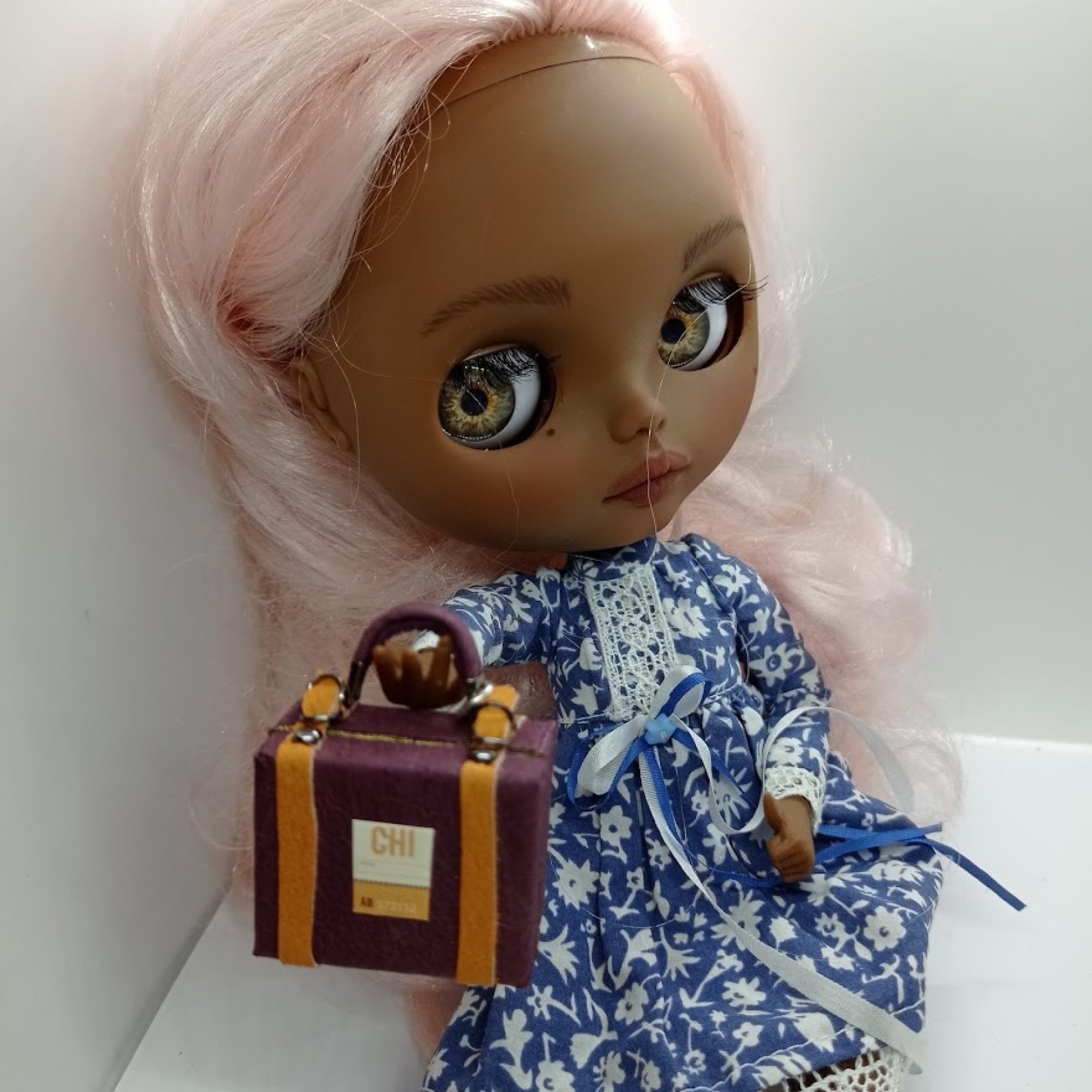Miniature Purple Suitcase for Barbie. Mini Suitcase for Doll. | Etsy