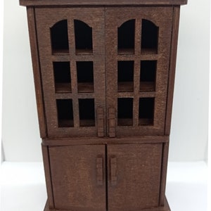 Miniature cupboard for dolls. Wooden furniture for dollhouse and Blythe.