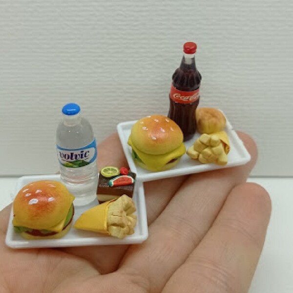 Mini food for Blythe. Miniature cola for dolls. Tiny fast food.