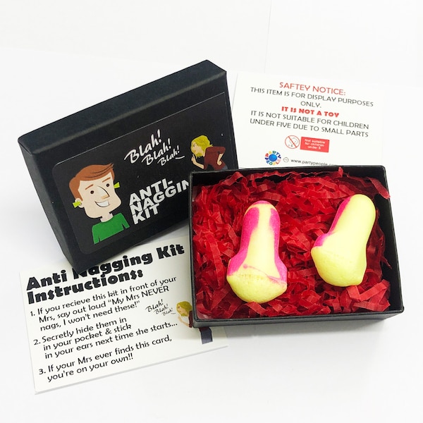 Anti Nagging Kit - Funny Novelty Gift Ideas - Ideal For Birthday Presents, Wedding Favours, Party Bags