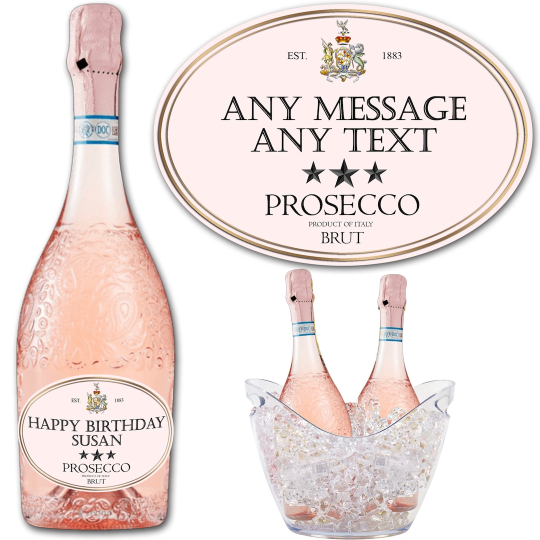 Personalised Prosecco Bottle Label Any Name and Message Perfect Prosecco Lovers Gift Etsy