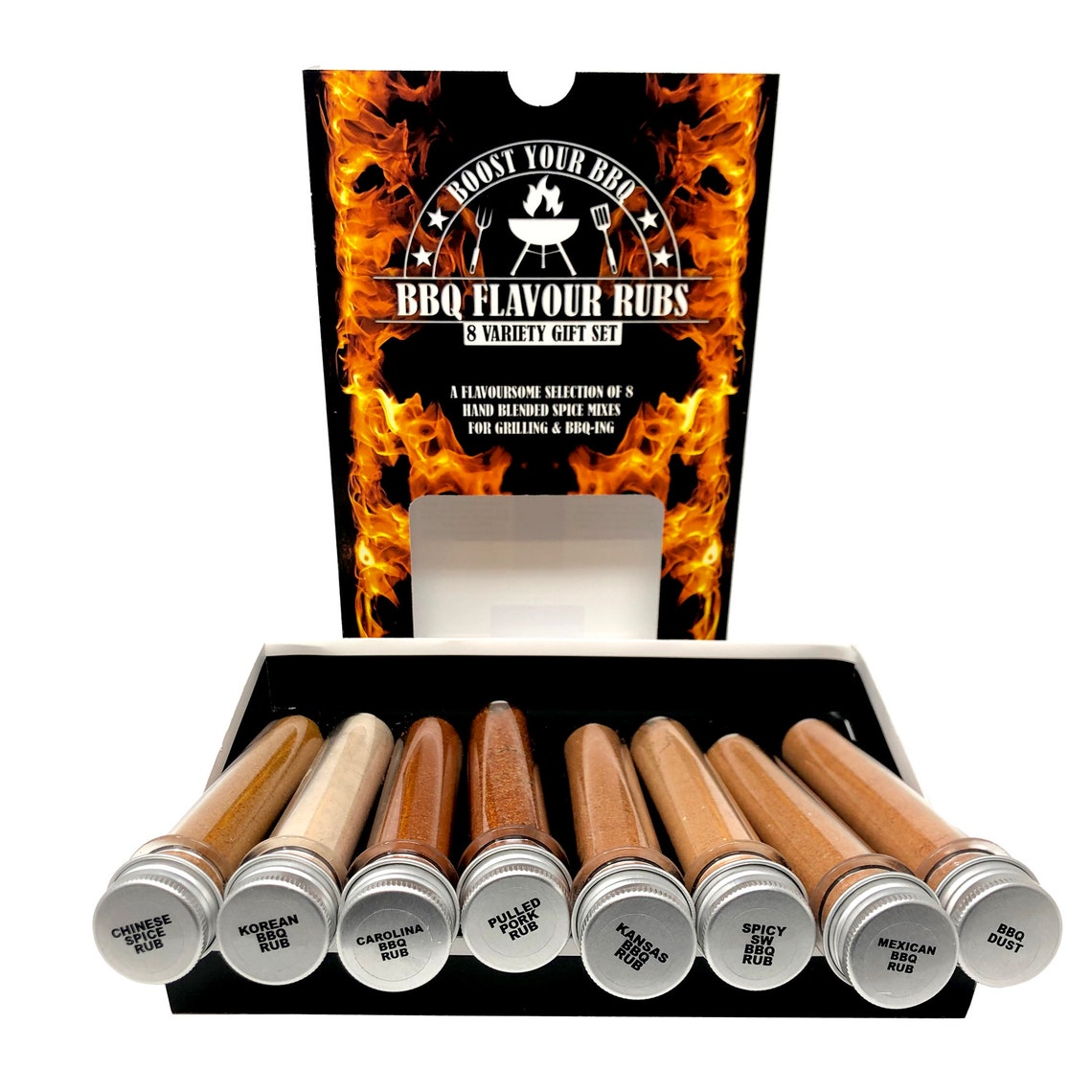 Gourmet BBQ Rub Gift Set Boost your barbecue with 8 hand
