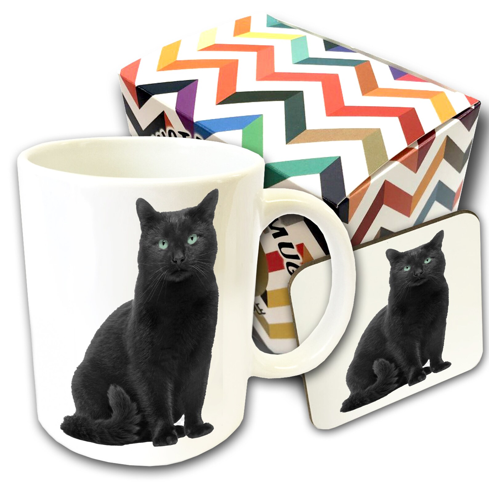 Mug Cat Black Fun Novelty Mug Or Mug & Coaster Set Etsy