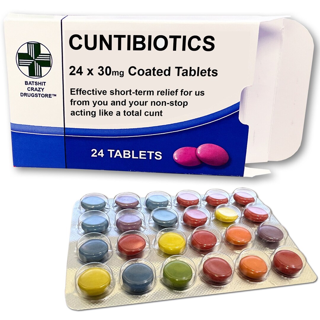 Joke Pill Box Prank With Blister Pack of Chocolate Beans Funny Rude