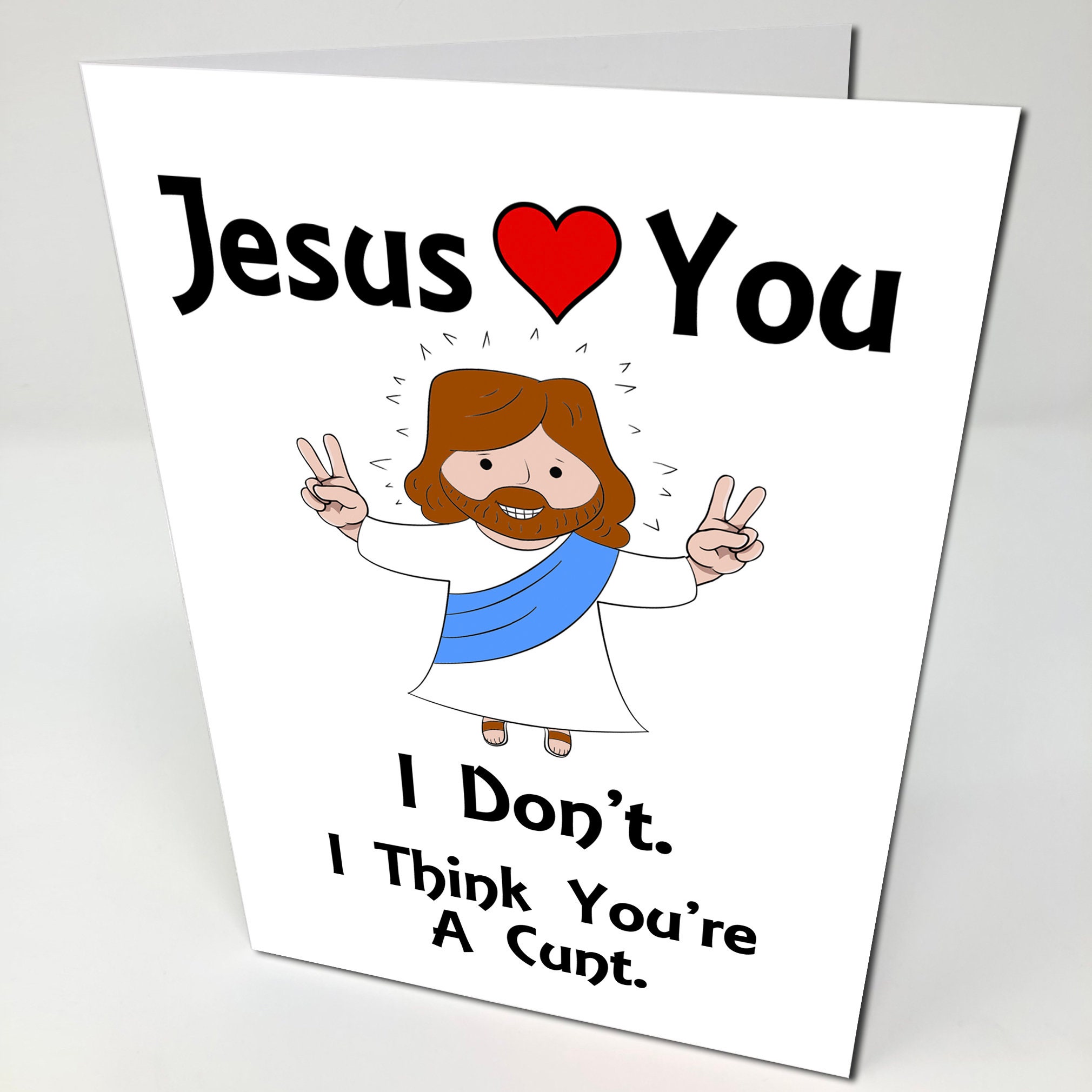 Jesus Loves You Car Sticker Funny "Jesus Loves You – But I Think - Foto 5