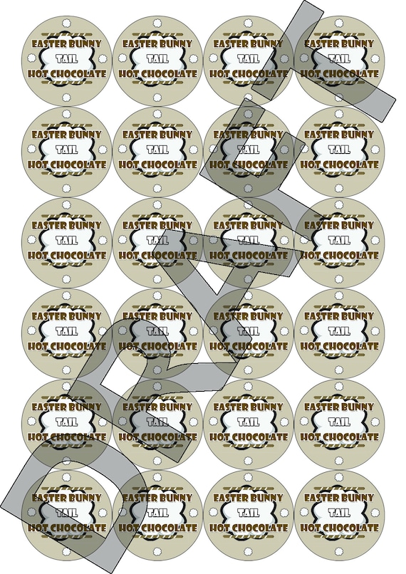Easter Bunny Hot Chocolate,24 Labels Party People 24 Easter Tags Easter Bunny Hot Chocolate,24 Labels Party People 24 Easter Tags