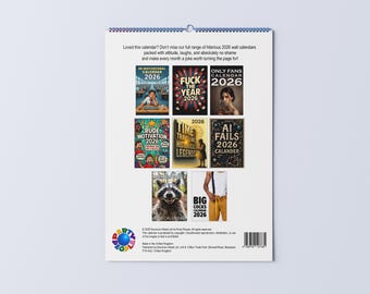 World's Shittest Calendar 2025 A4, Funny Calendar, Banter Cards - View #2