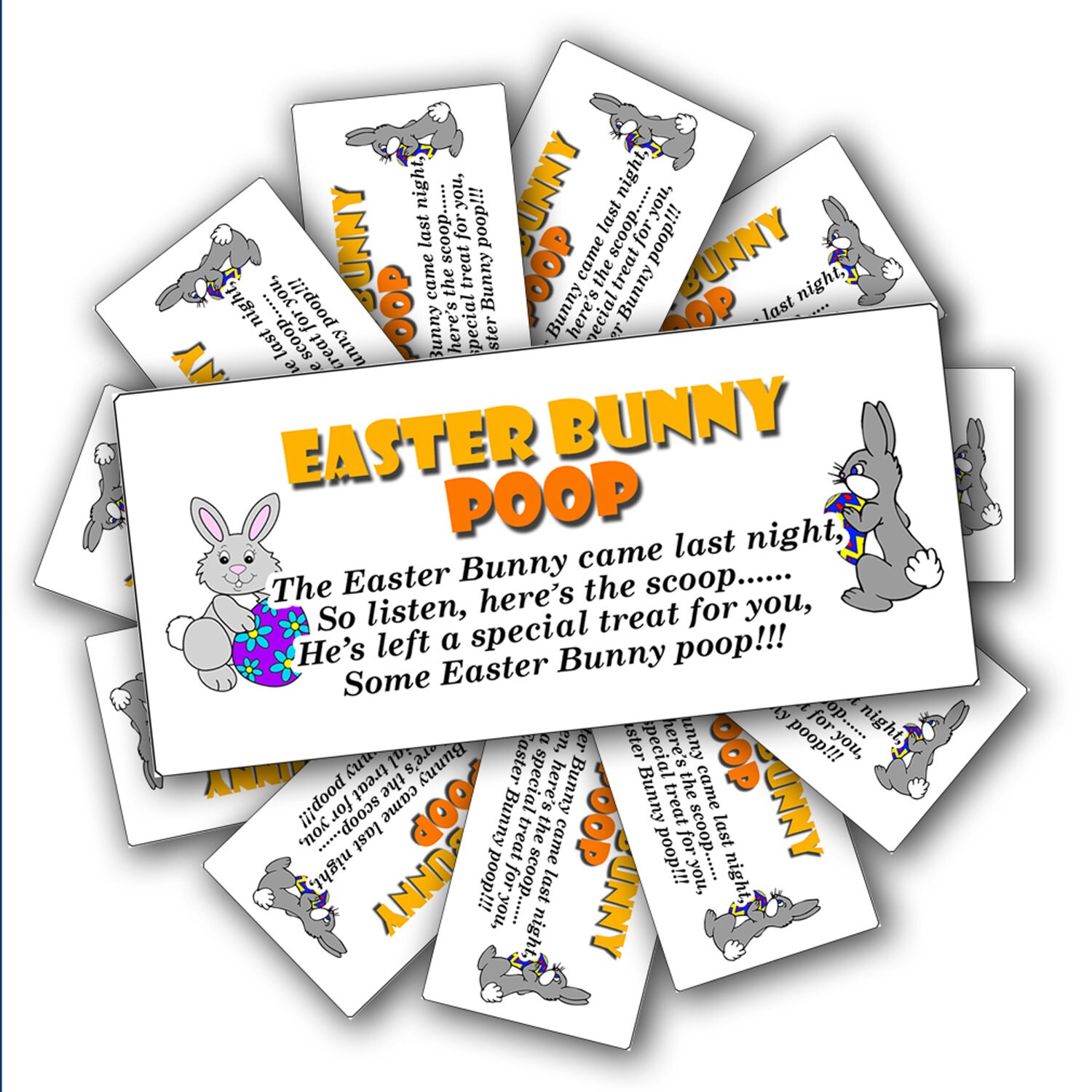 Easter Bunny Poop Easter Craft Tags Fun Crafting Etsy