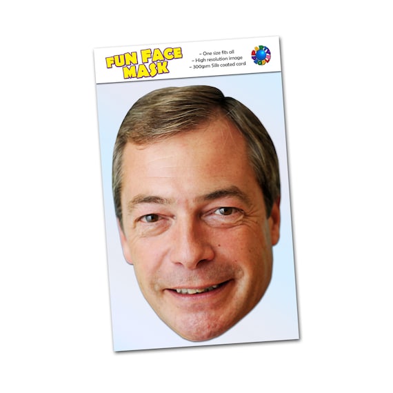 Nigel Farage Celebrity Face Mask Nigel Farage Celebrity Face Mask