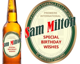 Personalised Beer Bottle Label - Any Name and Message - Perfect Beer Lovers Gift - Gift For Dad!